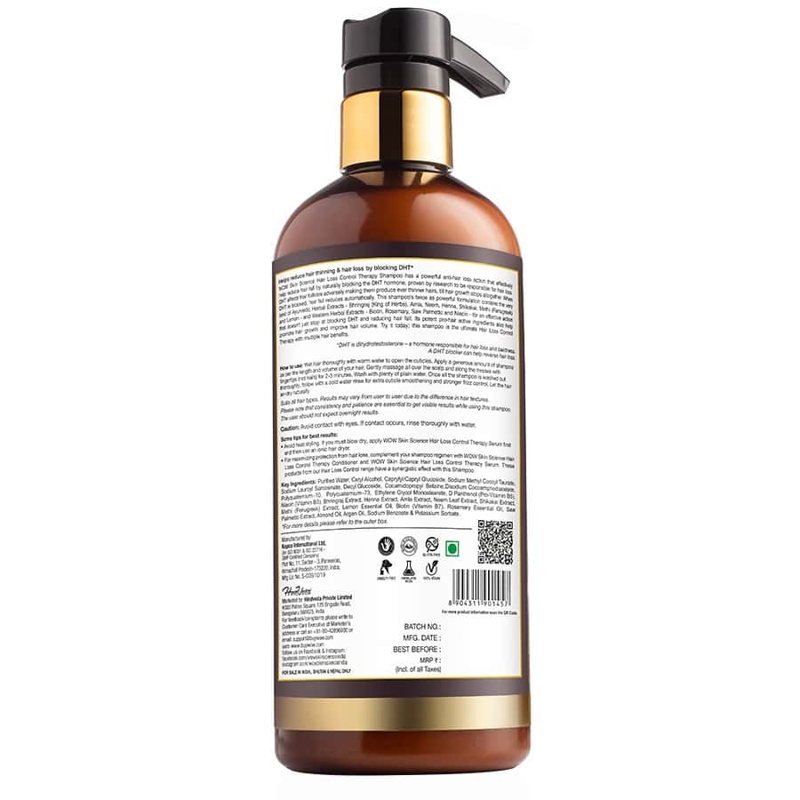 Buy Wow Skin Science Hair Loss Control Therapy Shampoo (500 Ml) Online
