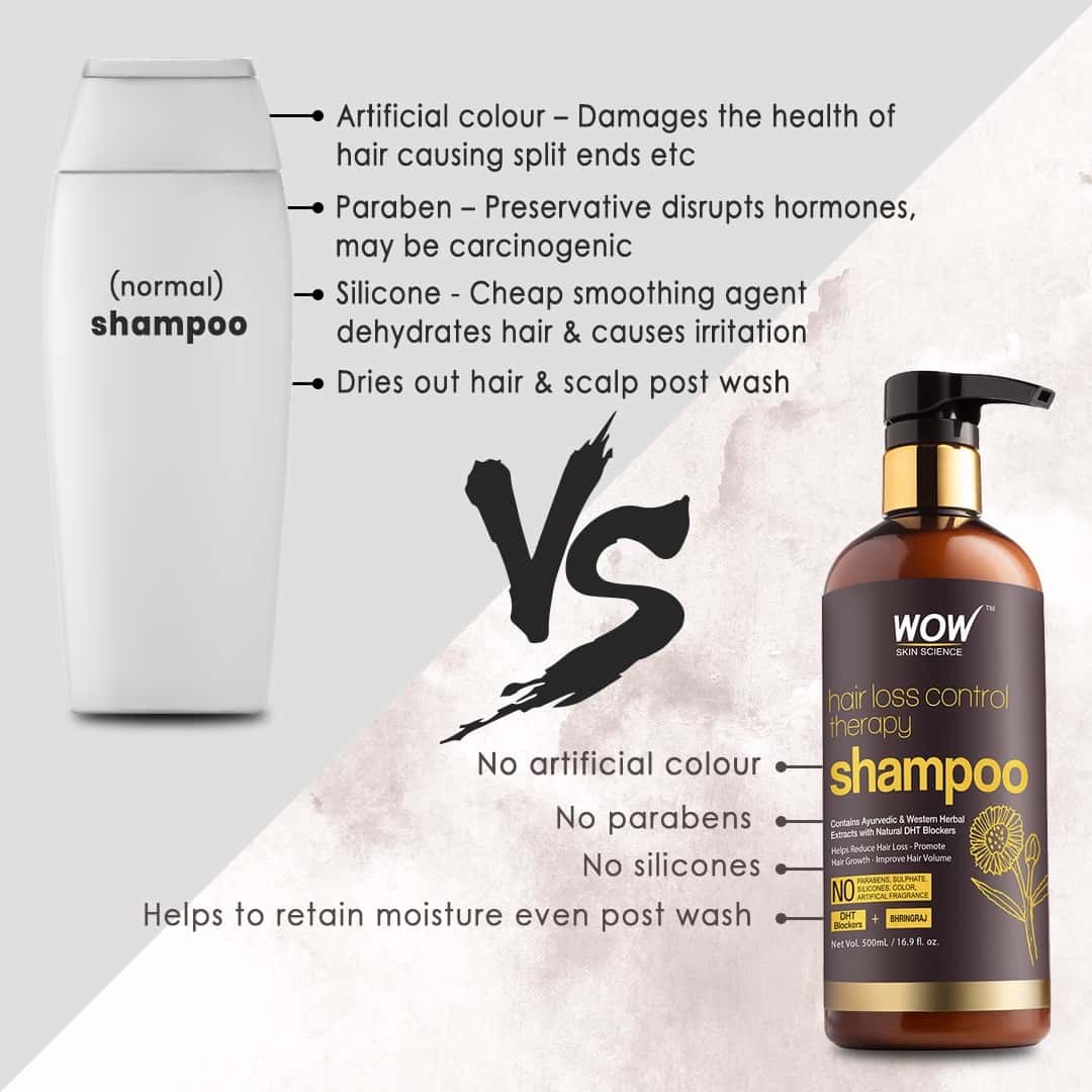 Buy Wow Skin Science Hair Loss Control Therapy Shampoo (500 Ml) Online