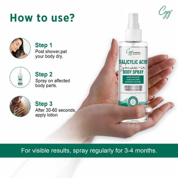 Cgg Cosmetics Salicylic Acid Body Acne Spray | 100 Ml