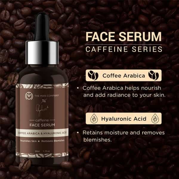 The Man Company Caffeine Face Serum With Coffee Arabica And Hyaluronic Acid - 30 Ml