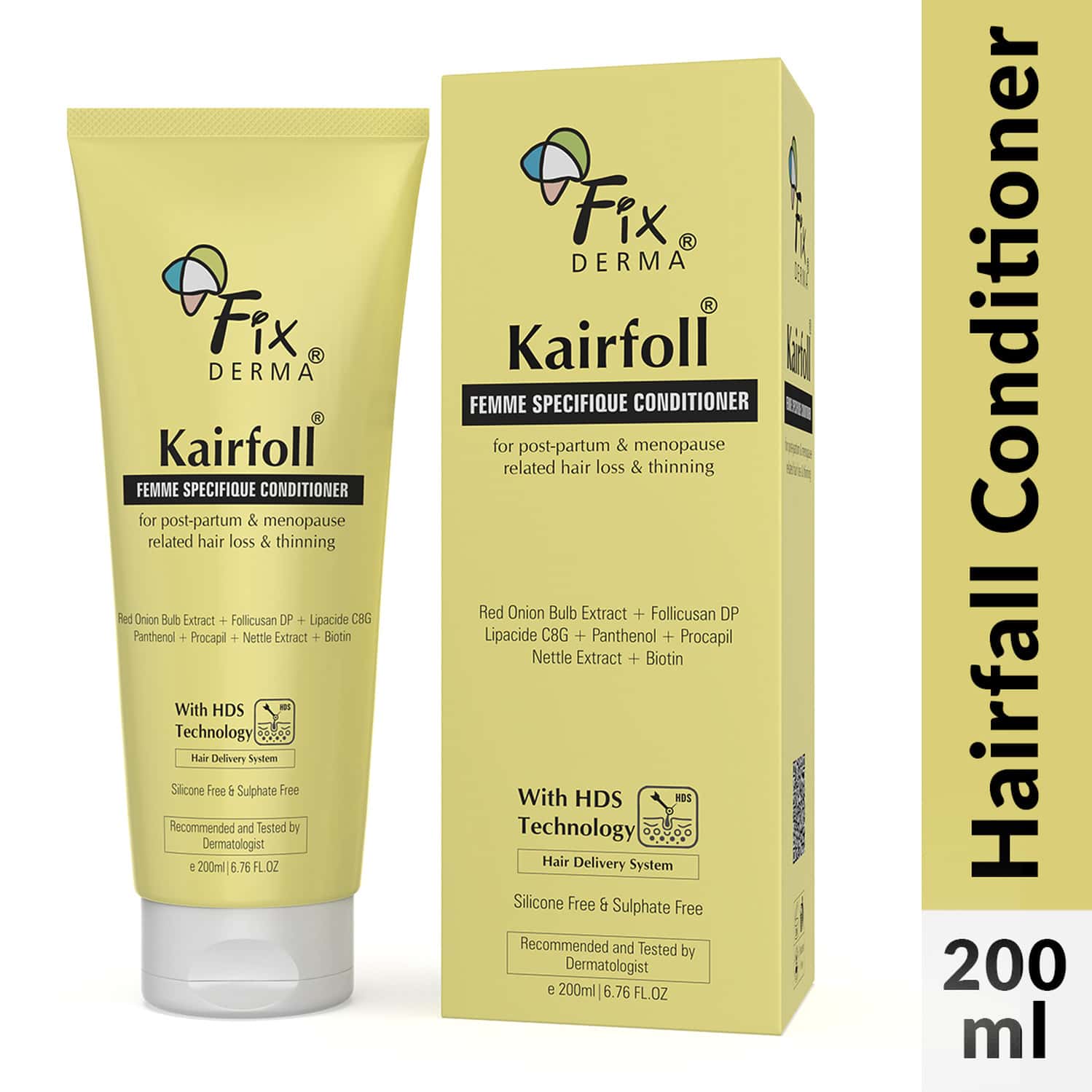 Fixderma Kairfoll Femme Specifique Conditioner For Women Post-Partum & Menopause Hair Loss - 200 Ml