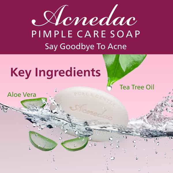 Acnedac Antiacne & Antipimple Soap 75 Gm | Aloe & Salicylic Acid (Pack Of 4)