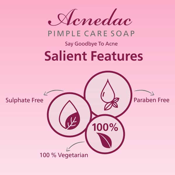 Acnedac Antiacne & Antipimple Soap 75 Gm | Aloe & Salicylic Acid (Pack Of 4)