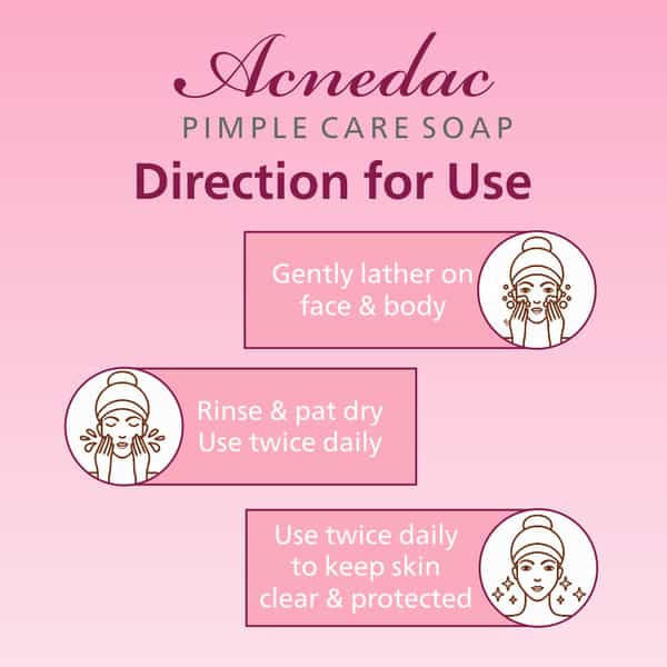 Acnedac Antiacne & Antipimple Soap 75 Gm | Aloe & Salicylic Acid (Pack Of 4)