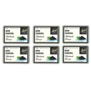 Ynb Yours Natural Buddy Organic Neem Charcoal Handmade Sls & Paraben Free Soap 120g (pack Of 6)