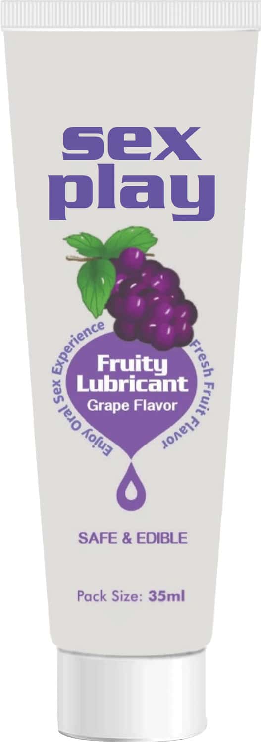 Sex Play Fruity Lubricant - Edible Grape Flavor Lube (for Oral Sex) (35 Ml)