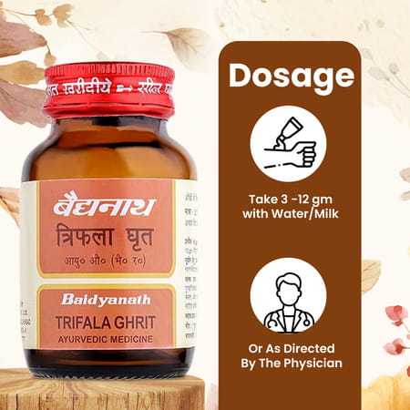 Baidyanath Triphala Ghrit | Helps In Vision & Eye Disorders | Relieves Dry Eyes & Eye Pain - 100g