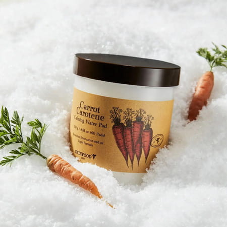 Skinfood Carrot Carotene Calming Water Toner Pads - 100% Cotton - 8.81 Oz (60 Pads)