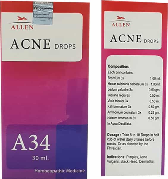 Allen Laboratories A34 Acne Drops 30 Ml