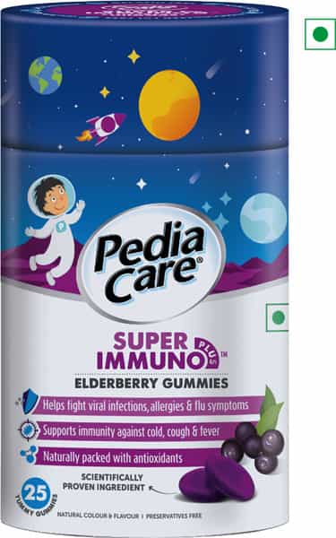Pediacare Super Immuno Plus Elderberry Gummies For Kids Above 2 Years 25 Gummies For Immunity