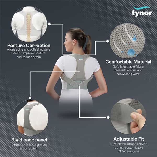 Tynor Posture Corrector Grey Child 1 Unit