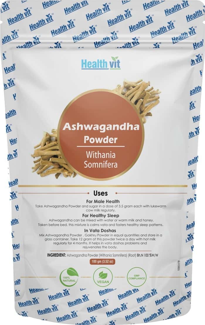 Healthvit Natural Ashwagandha Immunity Booster (Withania Somnifera) Packet Of 100 G