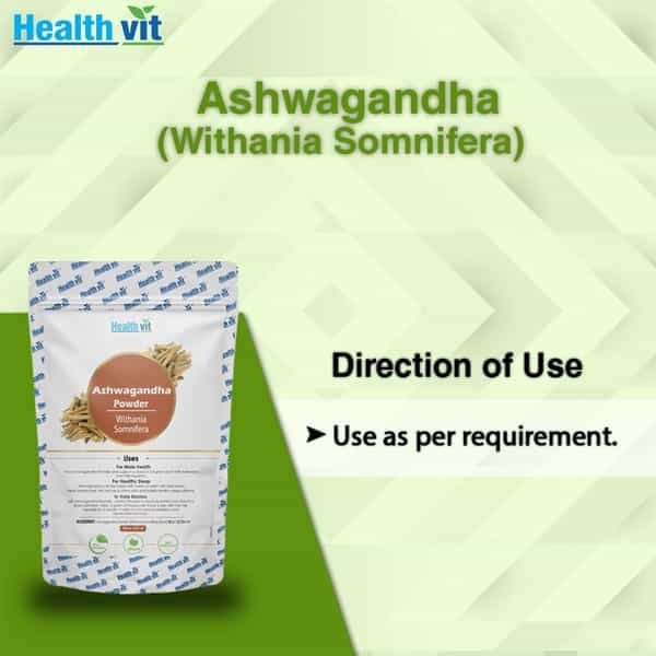 Healthvit Natural Ashwagandha Immunity Booster (Withania Somnifera) Packet Of 100 G