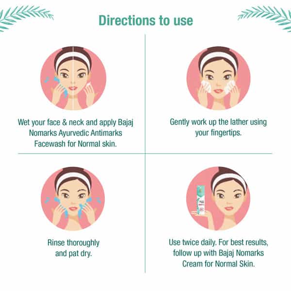 Bajaj Nomarks Ayurvedic Antimarks Face Wash - Normal Skin - 50G