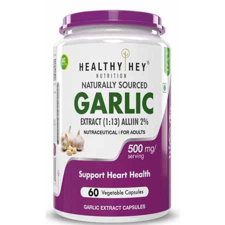 Healthyhey Nutrition Odorless Garlic Extract 1:13 Allium Sativum - 60 Veg Caps.