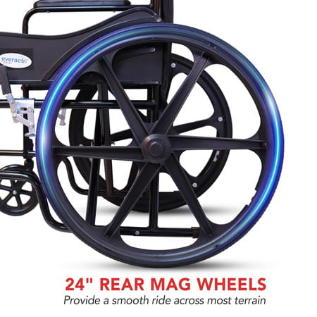 Everactiv Everyday Economy Foldable Wheelchair Red Color