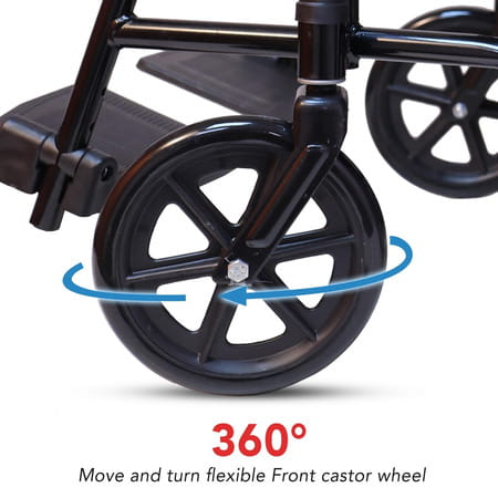 Everactiv Everyday Economy Foldable Wheelchair Red Color