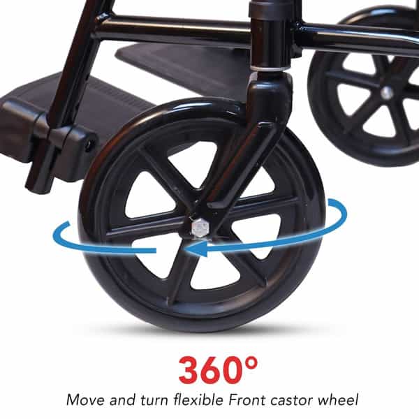 Everactiv Everyday Economy Foldable Wheelchair Red Color