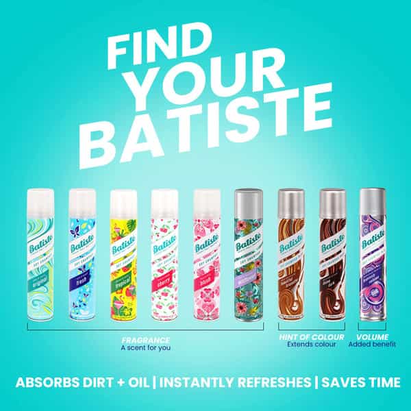 Batiste Instant Hair Refresh Dry Shampoo - Fresh & Femine Wildflower - 200Ml