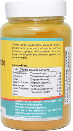 Way2herbal Turmeric Latte/Haldi Milk Powder | Golden Turmeric Latte Mix - 100 Gms