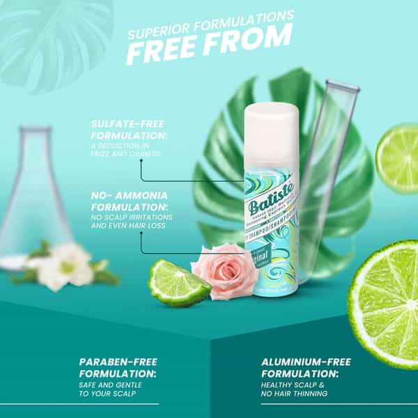 Batiste Instant Hair Refresh Dry Shampoo - Clean & Classic Original - 50Ml