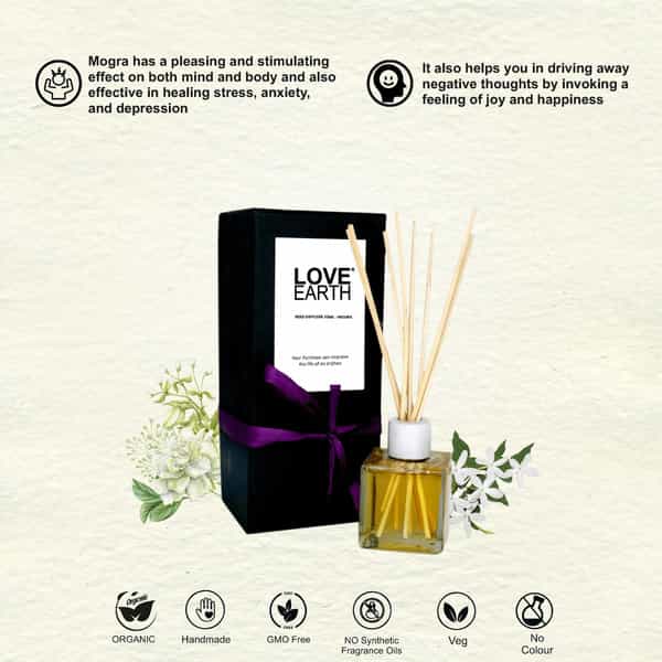 Love Earth Reed Diffuser- Mogra - 30Ml