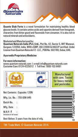 Quantum Naturals Diabe Forte 120 Capsule + Diabodelite Jeera & Ajwain +Natural Flavour Cookies