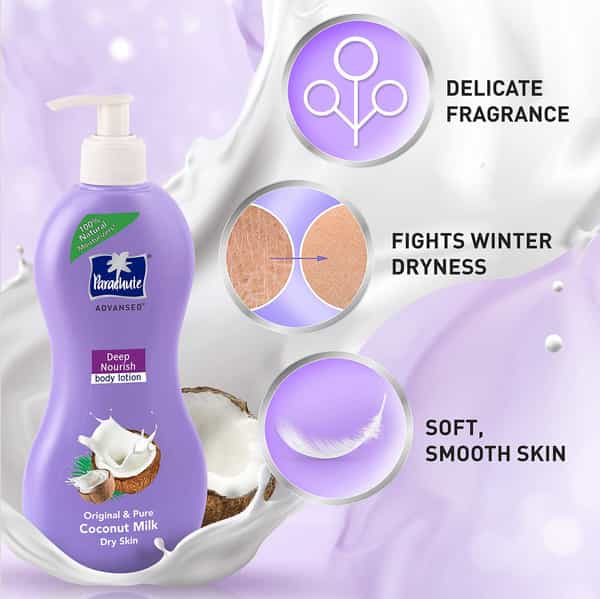 Parachute Advansed Deep Nourish Body Lotion Dry Skin Moisturizer 400Ml