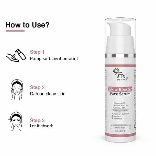 Fixderma Glow Booster Face Serum With 5% Niacinamide Skin Brightening Serum For Men & Women 30 Gm