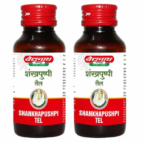 Baidyanath Asli Ayurved Shankhapushpi Tel 50 Ml (Pack Of 2)
