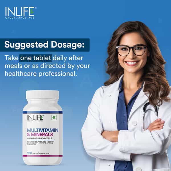 Inlife Multivitamin Tablets For Men & Women 120 Tablets