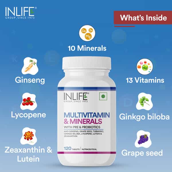 Inlife Multivitamin Tablets For Men & Women 120 Tablets