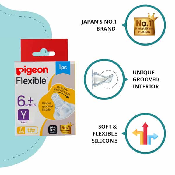 Pigeon Peristaltic Nipple Y 1 Pcs
