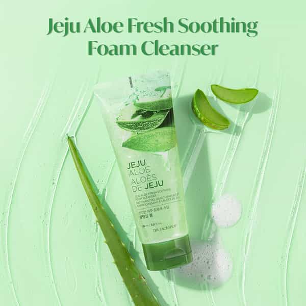 The Face Shop Jeju Aloe Fresh Soothing Cleansing Foam
