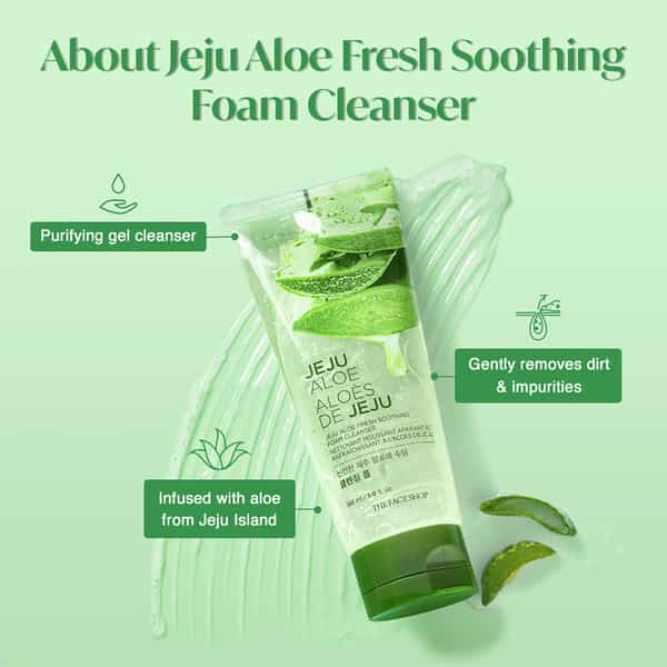 The Face Shop Jeju Aloe Fresh Soothing Cleansing Foam