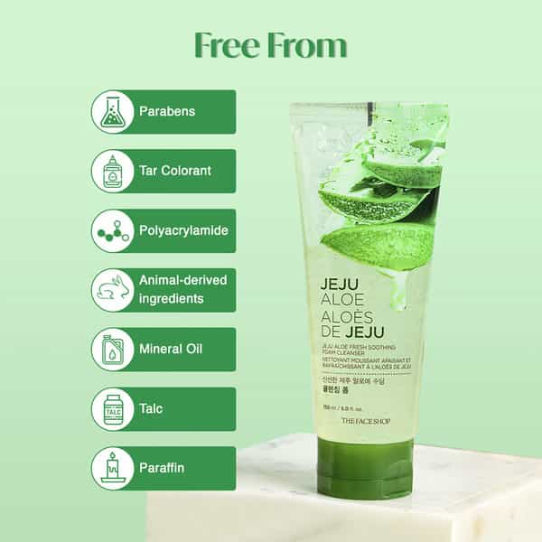 The Face Shop Jeju Aloe Fresh Soothing Cleansing Foam
