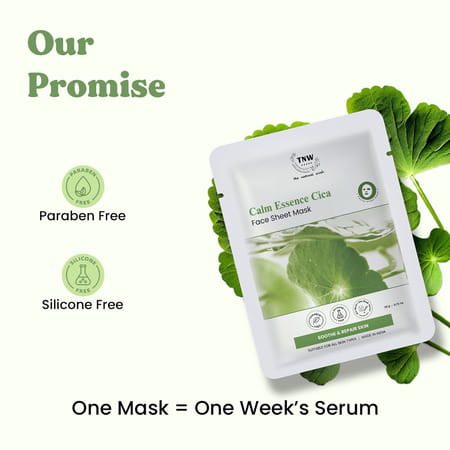 Tnw The Natural Wash Cica Face Sheet Mask | Soothing For Sensitive Skin 20 Gm