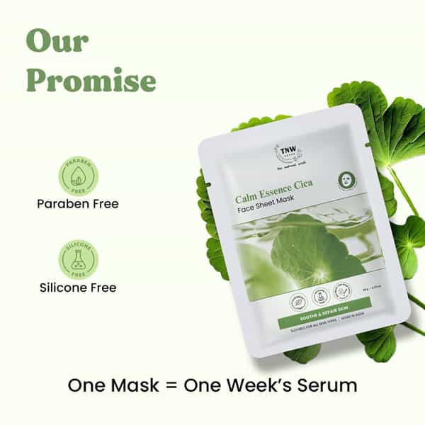Tnw The Natural Wash Cica Face Sheet Mask | Soothing For Sensitive Skin 20 Gm