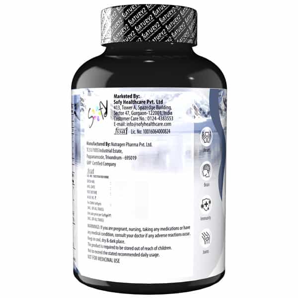 Naturyz Icelandic Cod Liver Fish Oil Capsules With Natural Omega 3 & Vitamins (A & D) (200 Softgels)