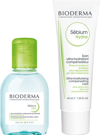 Bioderma Sebium Combo - Hydra Ultra-moisturizer + H2o Micellar Cleanser Oily And Acne Prone Skin