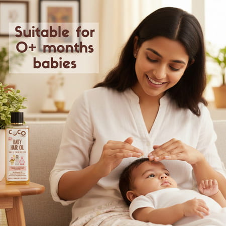 Coco Crush Cold-Pressed Baby Hair Oil | Supports Soft | Healthy Hair Growth - 200ml