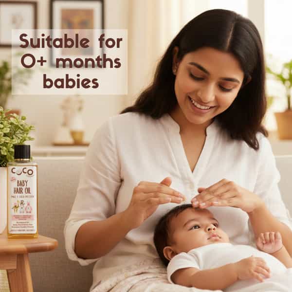 Coco Crush Cold-Pressed Baby Hair Oil | Supports Soft | Healthy Hair Growth - 200Ml