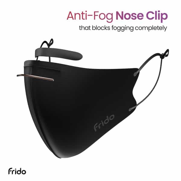 Frido Ultimate Pro Copper Treated Mask|Nose Clip|Ear Loop|Washable|Imported|Medium Size (Pack Of 2)