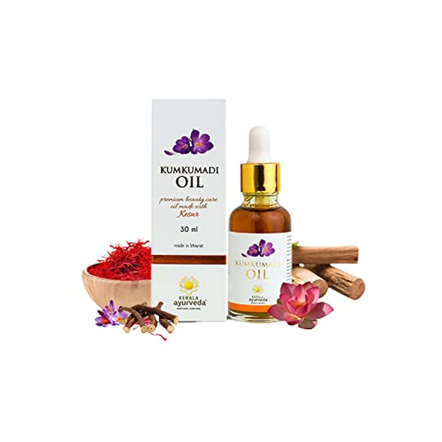 Kerala Ayurveda Kumkumadi Oil 30 Ml | Reduces Fine Lines Pigmentation Wrinkles And Dark Spots
