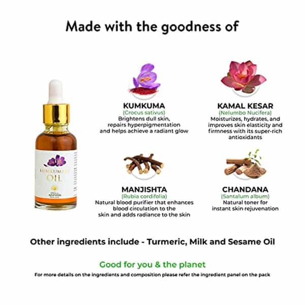 Kerala Ayurveda Kumkumadi Oil 30 Ml | Reduces Fine Lines Pigmentation Wrinkles And Dark Spots