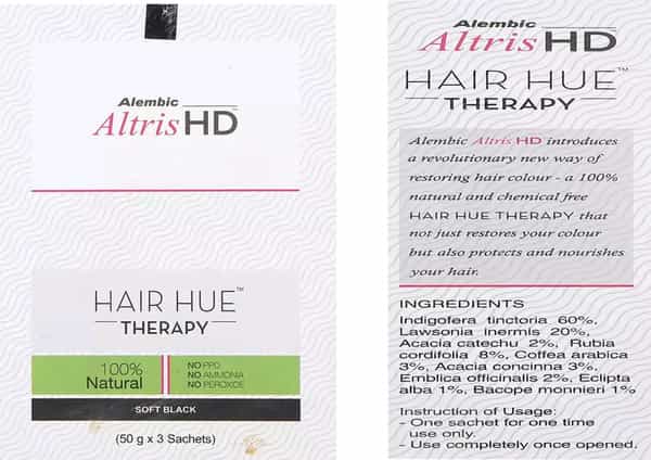 Altris Hd | Hair Hue Therapy | Soft Black Hair Colour | 50 Gm