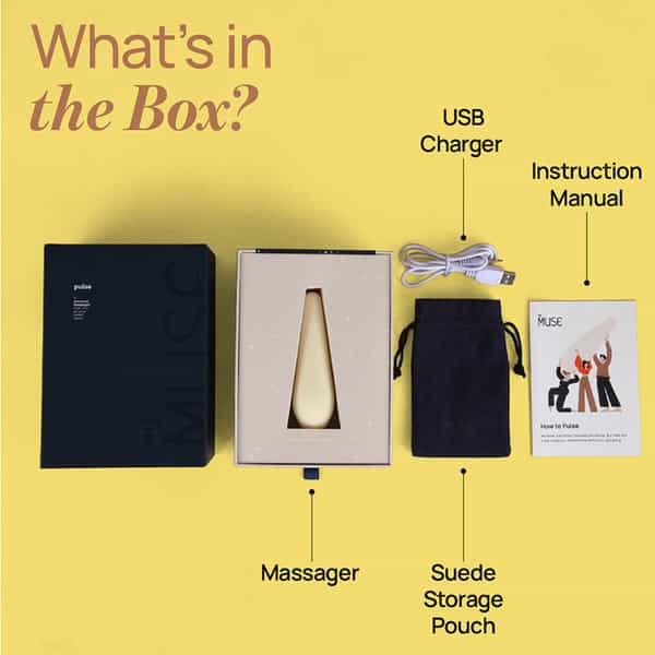 Mymuse Pulse Personal Massager - 5 Speeds | Rechargeable & Waterproof (Morning Light)