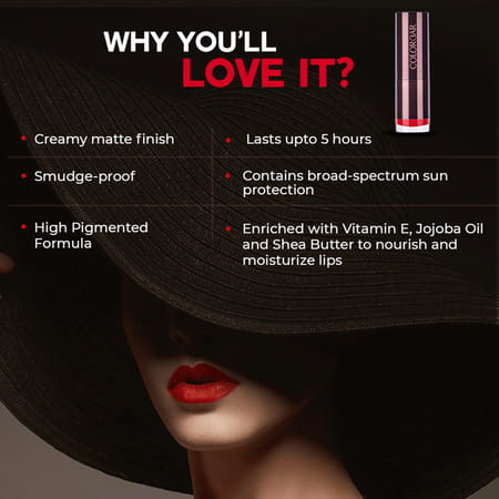 Colorbar Velvet Matte Lipstick- Hearts & Tarts 1