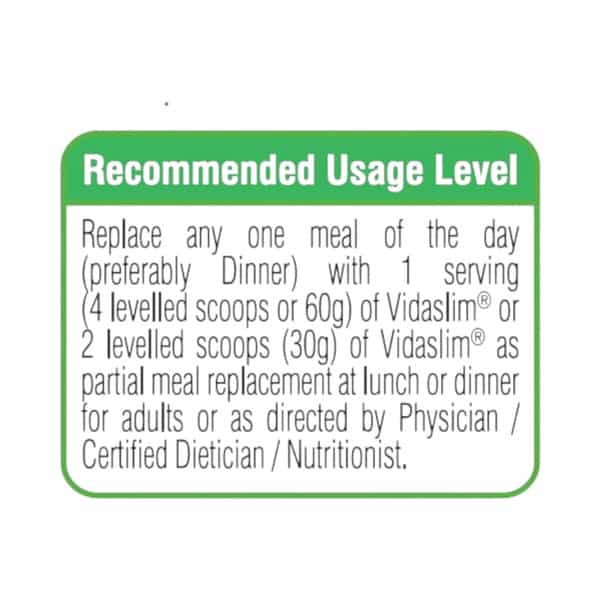 Vidaslim Meal Replacement Health Shake For Weight Management Vanilla Elixir Flavour Jar Of 400Gm