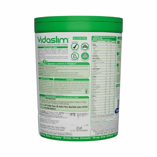 Vidaslim Meal Replacement Health Shake For Weight Management Vanilla Elixir Flavour Jar Of 400Gm
